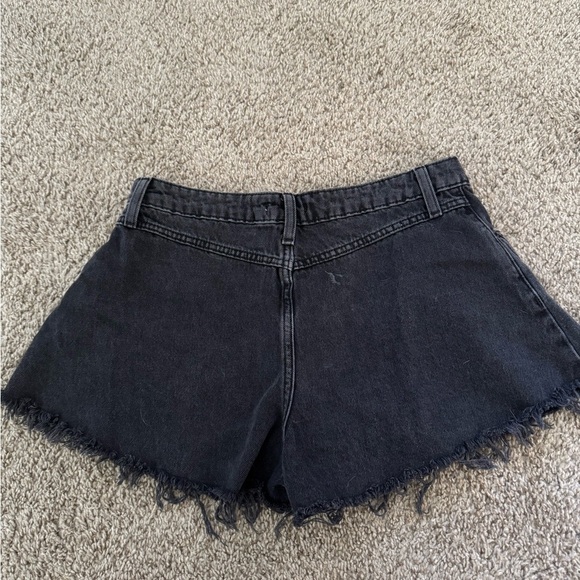 Forever 21 Premium Denim Jean Shorts Size 27 Distressed Black Cut-off - Picture 3 of 4